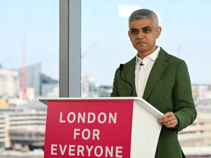 LONDON, ENGLAND - MAY 7: London Mayor Sadiq Khan speaks during his swearing in ceremony fo