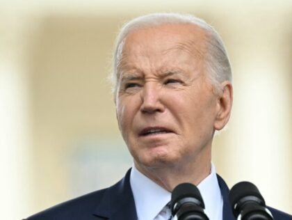 US President Joe Biden speaks at the National Peace Officers' Memorial Service outsid