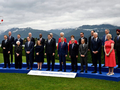 Finance Ministers and Central Bank Governors pose for the family picture at the G7 Finance