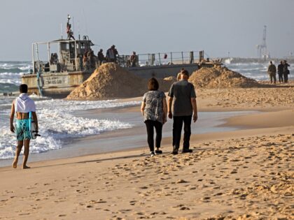 Pictures: U.S. Army Vessels Beached as Heavy Seas Hit Gaza Aid Deliveries