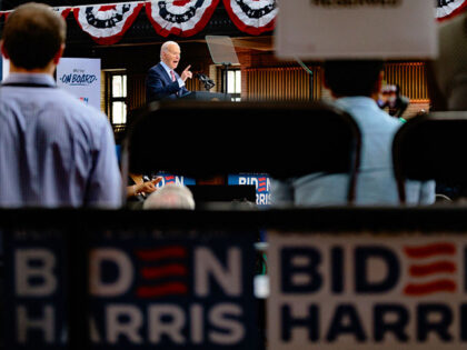 President Joe Biden, center left, during a campaign event at Girard College in Philadelphi