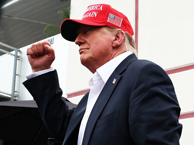 Former U.S. President and Republican presidential candidate Donald Trump attends the NASCA