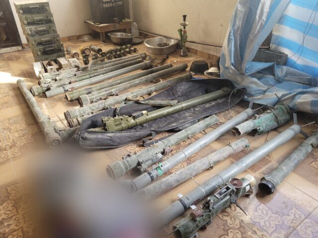 Rocket components found in a school in northern Gaza, May 26, 2024 (IDF)