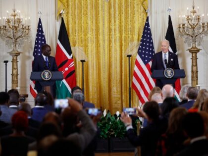 WASHINGTON, DC - MAY 23: U.S. President Joe Biden and Kenyan President William Ruto hold a