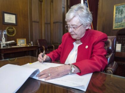 This Wednesday, May 15, 2019, file photo released by the state shows Alabama Gov. Kay Ivey