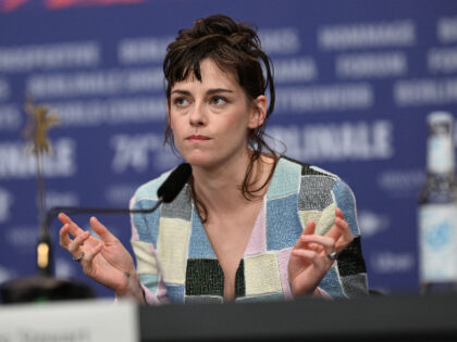 18 February 2024, Berlin: Kristen Stewart, US actress, speaks at the press conference for