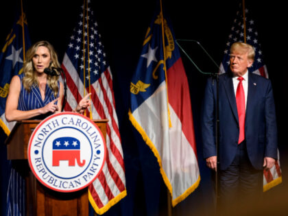 GREENVILLE, NC - JUNE 05: Laura Trump speaks at the NCGOP state convention as former U.S.
