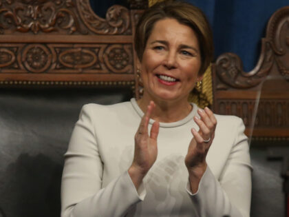 Maura Healey is sworn in as Governor at the State House on Thursday,January 5, 2023 in Bos