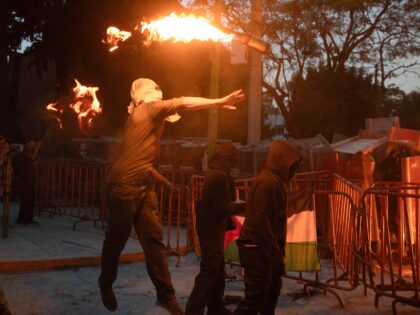 Mexico Israeli embassy Molotov (Daniel Cardenas/Anadolu via Getty)