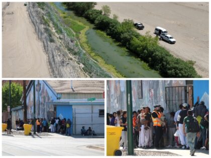 Migrants in El Paso Texas on Cinco de Mayo. (Randy Clark/Breitbart Texas)