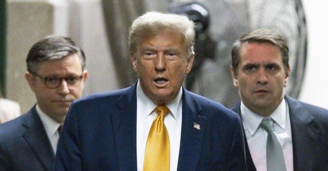 After Democrats Save his Speakership, Mike Johnson Again Gloms Onto Donald Trump