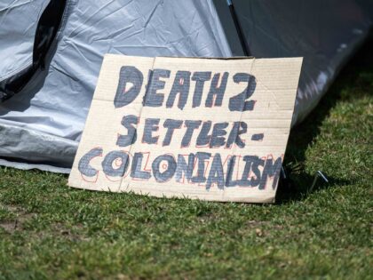 Los Angeles, CA - April 29: A Gaza Solidarity Encampment by the Occidental College Student
