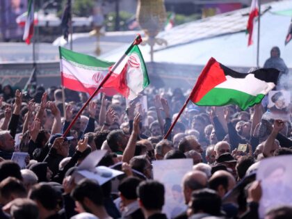 TEHRAN, IRAN - MAY 22: Hundreds of thousands of people gather in Revolution Square (Enghel