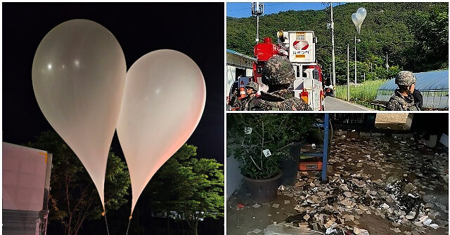 North Korea Dumps 260+ Balloons Full of Garbage and Feces into South Korea