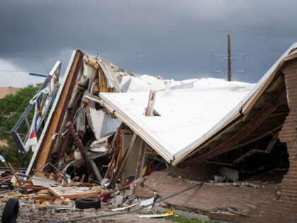 Damage from an EF-1 tornado is seen Wednesday, April 10, 2024, in Katy. (Jon Shapley/Houst