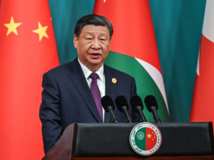 China's President Xi Jinping gives a speech during the opening ceremony of the 10th Minist