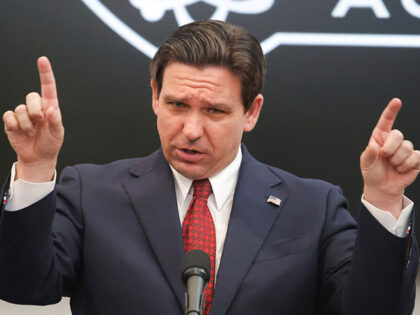 Florida Gov. Ron DeSantis delivers remarks at NeoCity Academy in Kissimmee, Fla., Jan. 26,