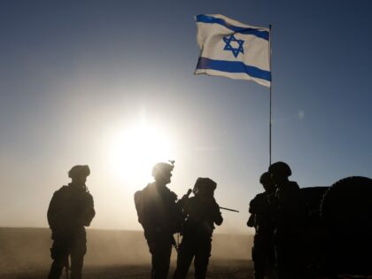 SOUTHERN ISRAEL, ISRAEL - MARCH 04: Israeli soldiers patrol near the border with Gaza on M