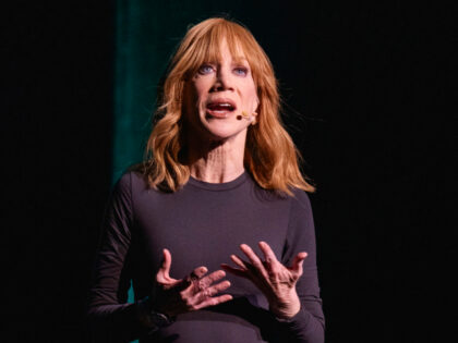 Comedian Kathy Griffin performs on stage during Moontower Comedy Festival at The Paramount