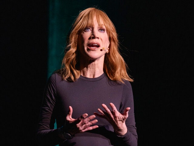 Comedian Kathy Griffin performs on stage during Moontower Comedy Festival at The Paramount