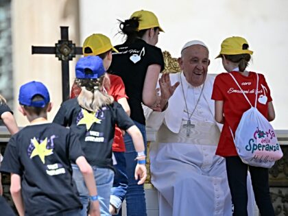 Pope Francis Meets with Ukrainian and Palestinian Children