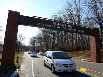 QUANTICO, VA - MARCH 22: Vehicles leave Marine Corps Base Quantico March 22, 2013 in Quant