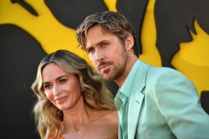 Actors Emily Blunt and Ryan Gosling attend the Hollywood premiere of 'The Fall Guy' on Apr