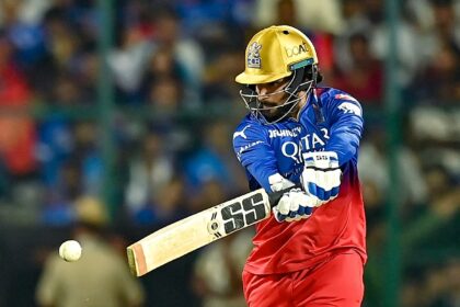 Attacking innings: Royal Challengers Bengaluru's Rajat Patidar plays a shot