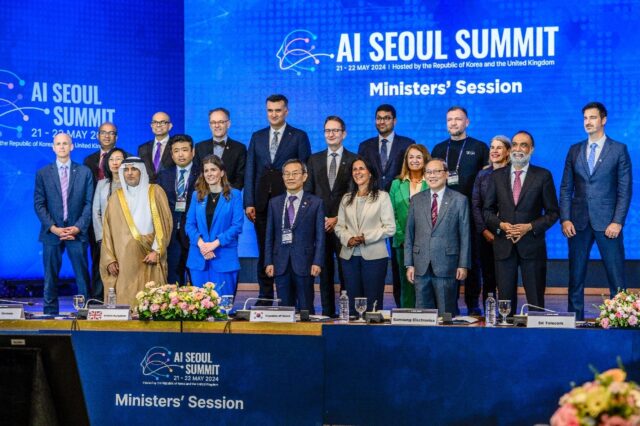 Attendees at the Ministers' Session of the AI Seoul Summit, where some of the world's bigg