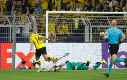 Dortmund forward Niclas Fuellkrug scored the only goal in his side's Champions League semi