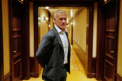 France's national football team head coach Didier Deschamps poses during a photo session i