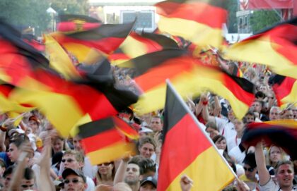 Germany supporters proudly wave flags during the 2006 World Cup, something that had seemed