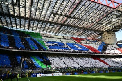 Inter Milan's supporters celebrate their team's 20th Serie A title