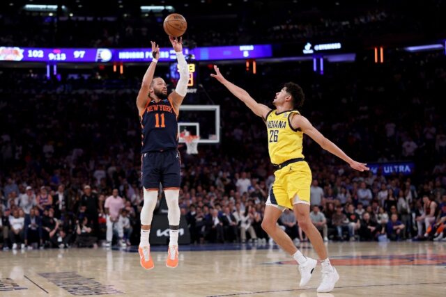 Jalen Brunson shrugged off an injury to lead the New York Knicks to victory over the India