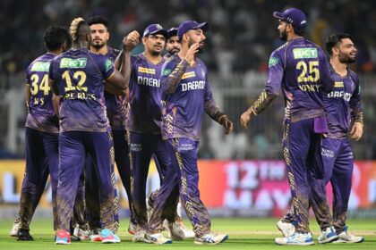 Kolkata Knight Riders became the first team to book their play-off spot in the IPL with vi