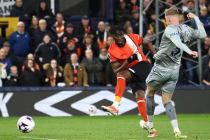 Luton striker Elijah Adebayo scored the equaliser against Everton