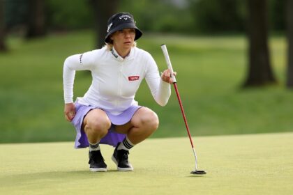 Madelene Sagstrom leads the LPGA Founders Cup by one shot after shooting a six-under-par 6