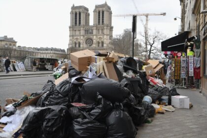Many Paris streets were piled high with refuse during the last strike in March 2023