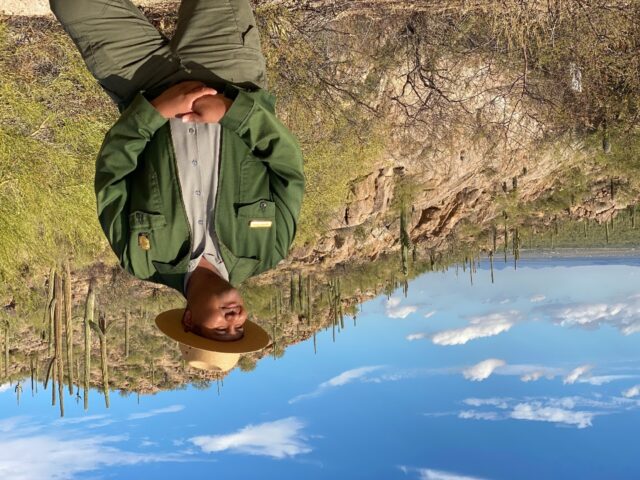 Raeshaun Ramon, ranger at Saguaro National Park, is proud to be the first member of his Na