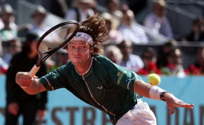 Russia's Andrey Rublev beat American Taylor Fritz to reach the Madrid Open final