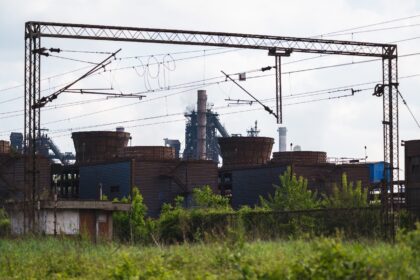 The steel plant owned by Chinese company HBIS in Radinac, near the eastern Serbian city of