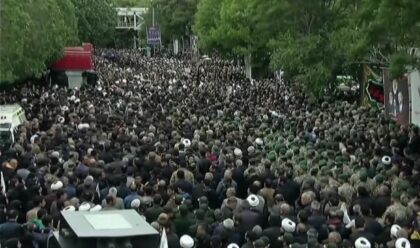 Tens of thousands gather in Iran's northwestern city of Tabriz to pay their last respects