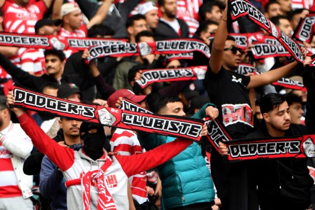 Ultra supporters of Tunsian Club Africain during match against on March 3 -- matches provi