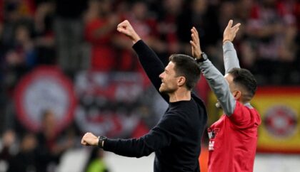 Unbeaten: Bayer Leverkusen coach Xabi Alonso