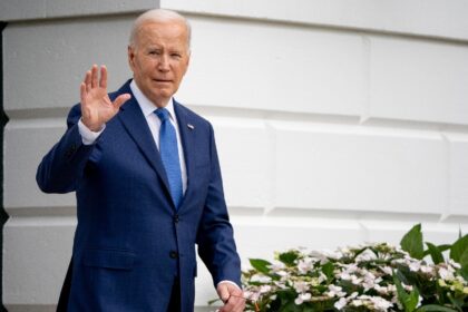 US President Joe Biden -- pictured on the South Lawn of the White House on May 8, 2024 --
