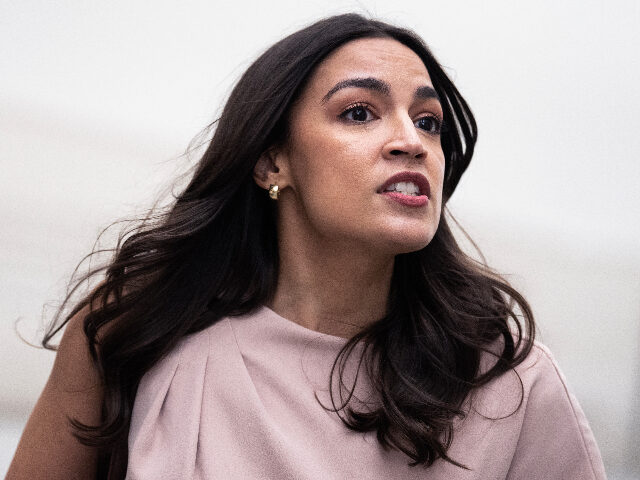 UNITED STATES - APRIL 30: Rep. Alexandria Ocasio-Cortez, D-N.Y., is seen in Cannon Tunnel