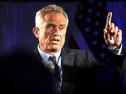 Independent presidential candidate Robert F. Kennedy Jr. speaks during a campaign event, T
