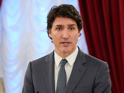 Canadian Prime Minister Justin Trudeau speaks during a press conference at the Mariinskiy