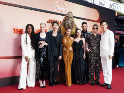 Cast members attend the UK premiere of Disney+'s The Acolyte at the Odeon Luxe in central
