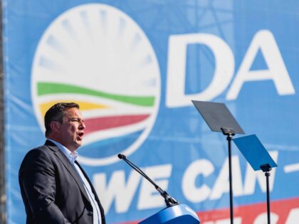Leader of South Africa's main opposition party Democratic Alliance DA John Steenhuise